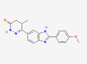 Two-dimensional chemical structure of Pimobendan, CAS 74150-27-9