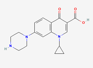 Two-dimensional chemical structure of Desfluoro Ciprofloxacin (Free Base), CAS 93107-11-0
