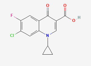 Two-dimensional chemical structure of Ciprofloxacin EP Impurity A, CAS 86393-33-1