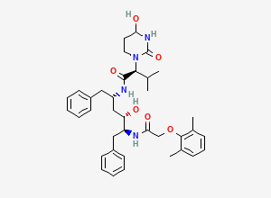 Two-dimensional chemical structure of DES(2-oxo-tetrahydropyrimidinyl)-2-oxo-4-hydroxy-tetrahydropyrimidinyl lopinavir