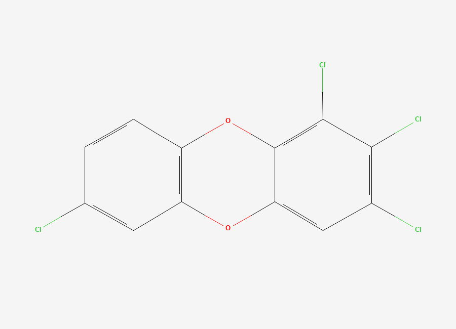 Two-dimensional chemical structure of 1,2,3,7-Tetrachlorodibenzo-p-dioxin