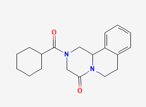 Two-dimensional chemical structure of Praziquantel, CAS 55268-74-1
