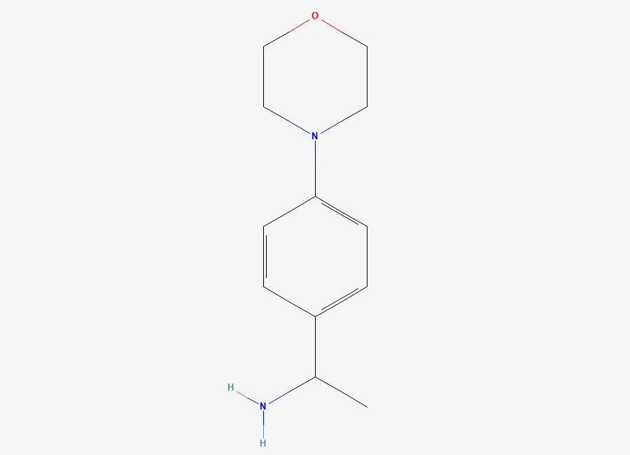 Two-dimensional chemical structure of 1-(4-(Morpholin-4-yl)phenyl)ethan-1-amine