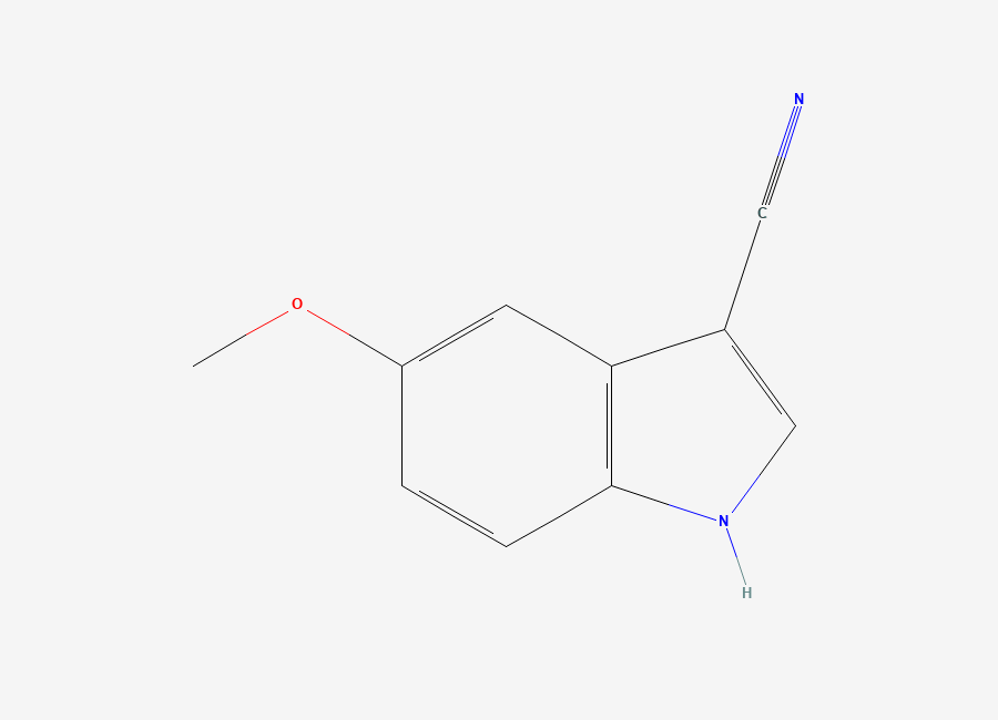 Two-dimensional chemical structure of 5-methoxy-1H-indole-3-carbonitrile