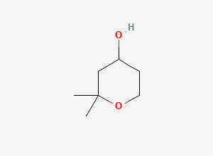 Two-dimensional chemical structure of 2,2-Dimethyloxan-4-ol