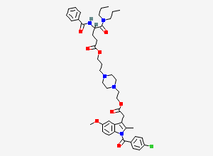 Two-dimensional chemical structure of Proglumetacin, CAS 57132-53-3