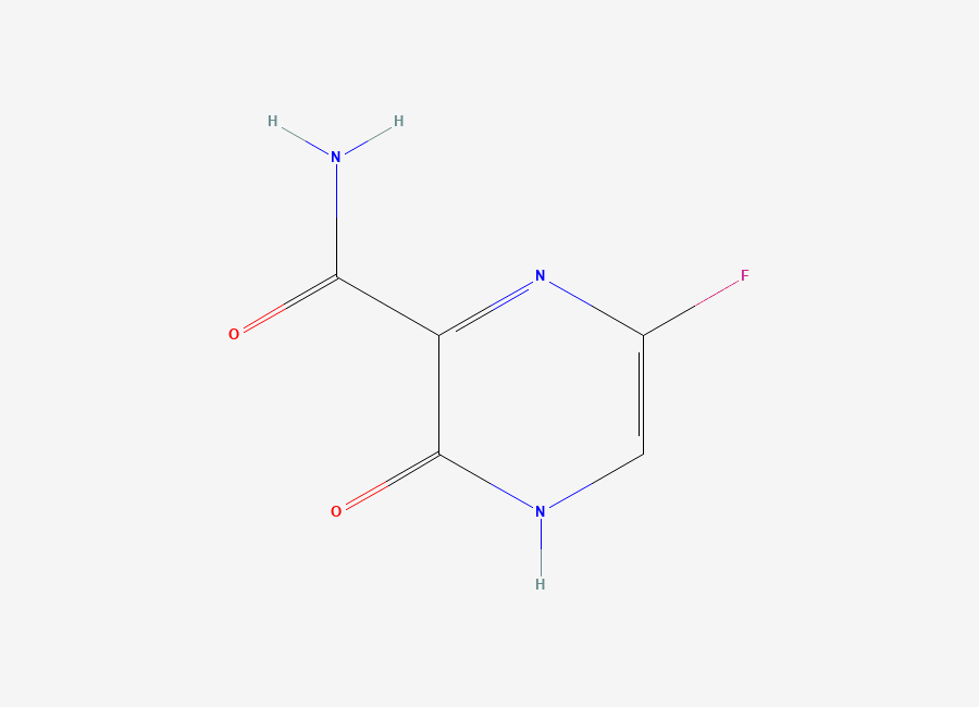 Two-dimensional chemical structure of Favipiravir, CAS 259793-96-9