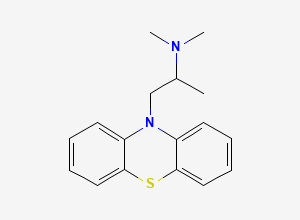 Two-dimensional chemical structure of Promethazine, CAS 60-87-7