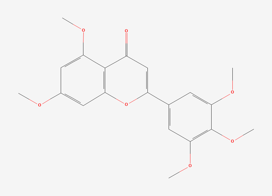 Two-dimensional chemical structure of 5,7,3',4',5'-Pentamethoxyflavone