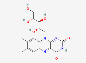 Two-dimensional chemical structure of Riboflavin, CAS 83-88-5