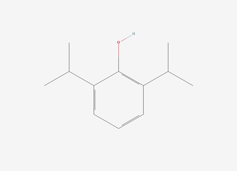 Two-dimensional chemical structure of Propofol, CAS 2078-54-8