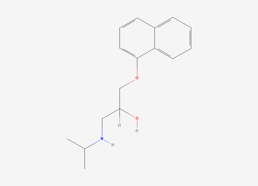 Two-dimensional chemical structure of Propranolol, CAS 525-66-6