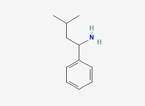 Two-dimensional chemical structure of 3-Methyl-1-phenylbutan-1-amine