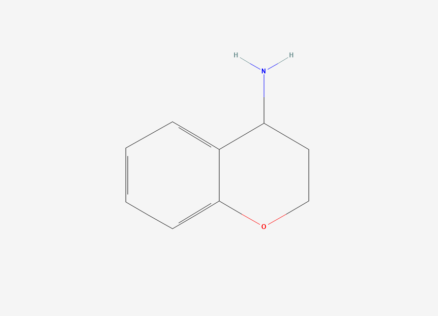Two-dimensional chemical structure of 3,4-Dihydro-2H-1-benzopyran-4-amine