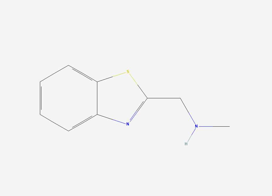 Two-dimensional chemical structure of (1,3-Benzothiazol-2-ylmethyl)(methyl)amine
