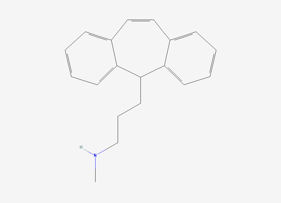 Two-dimensional chemical structure of Protriptyline, CAS 438-60-8
