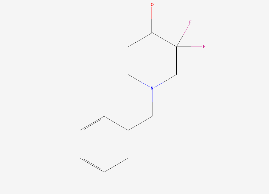 Two-dimensional chemical structure of 1-Benzyl-3,3-difluoropiperidin-4-one