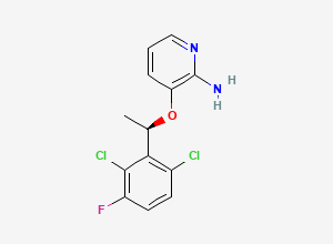 Two-dimensional chemical structure of Crizotinib Amine Impurity, CAS 877397-71-2