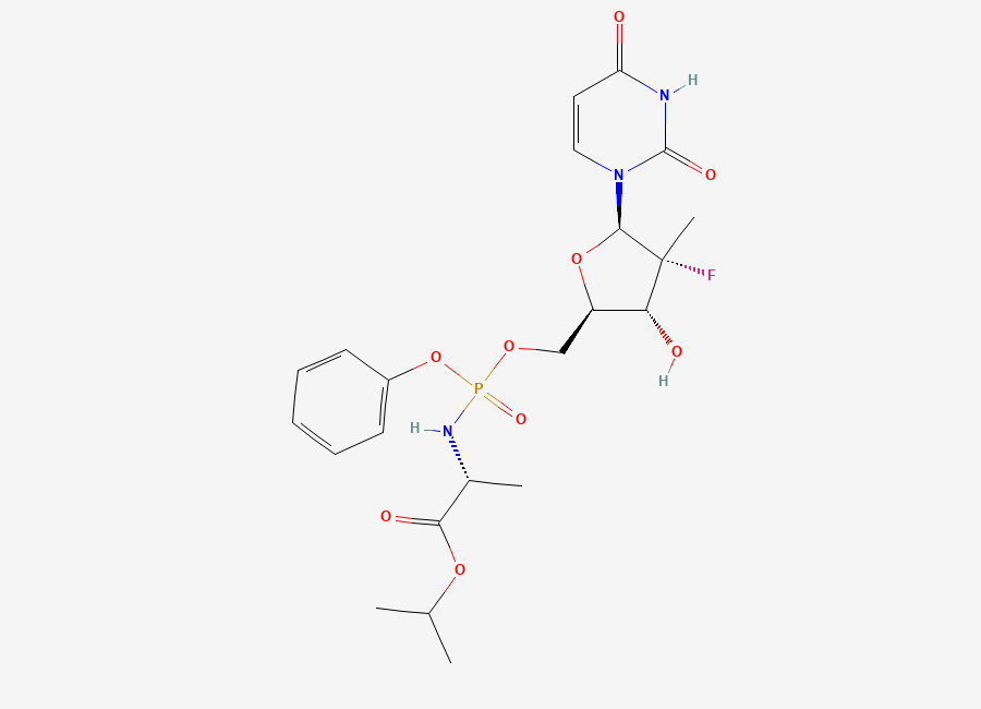 Two-dimensional chemical structure of D-Alanine Sofosbuvir