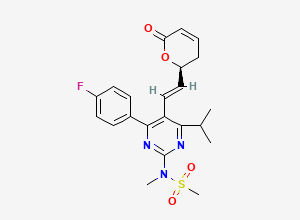 Two-dimensional chemical structure of Rosuvastatin Anhydro Lactone, CAS 1246665-85-9