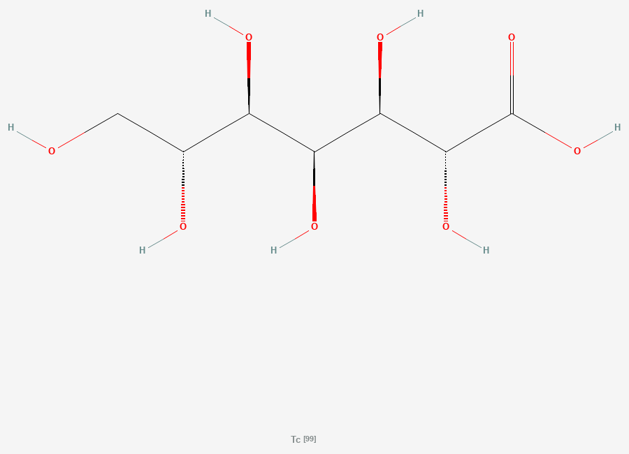 Two-dimensional chemical structure of Technetium tc-99m gluceptate