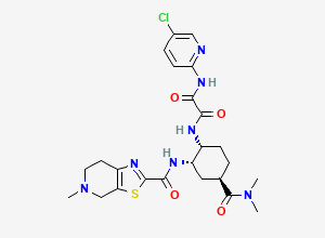 Two-dimensional chemical structure of Edoxaban (RSR)-Isomer/ ent-Edoxaban/ Edoxaban Impurity I, CAS 1255529-23-7