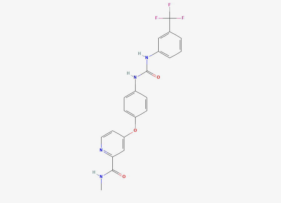 Two-dimensional chemical structure of Sorafenib Deschloro Impurity, CAS 1285533-84-7