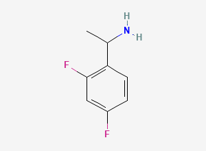 Two-dimensional chemical structure of 1-(2,4-Difluorophenyl)ethanamine