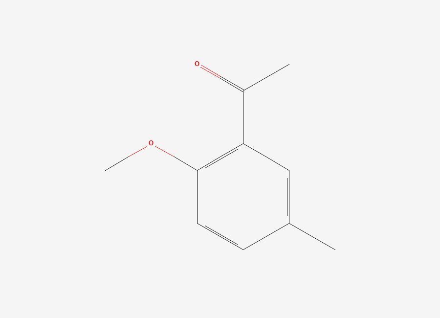 Two-dimensional chemical structure of 1-(2-Methoxy-5-methylphenyl)ethan-1-one