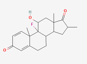 Two-dimensional chemical structure of Betamethasone 17-Oxo Impurity, CAS 3109-01-1
