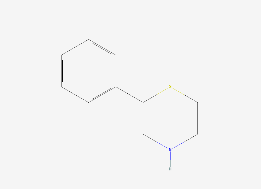 Two-dimensional chemical structure of 2-Phenylthiomorpholine