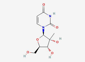 Two-dimensional chemical structure of 2'-C-methyluridine