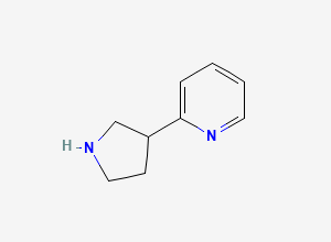 Two-dimensional chemical structure of 2-(Pyrrolidin-3-yl)pyridine