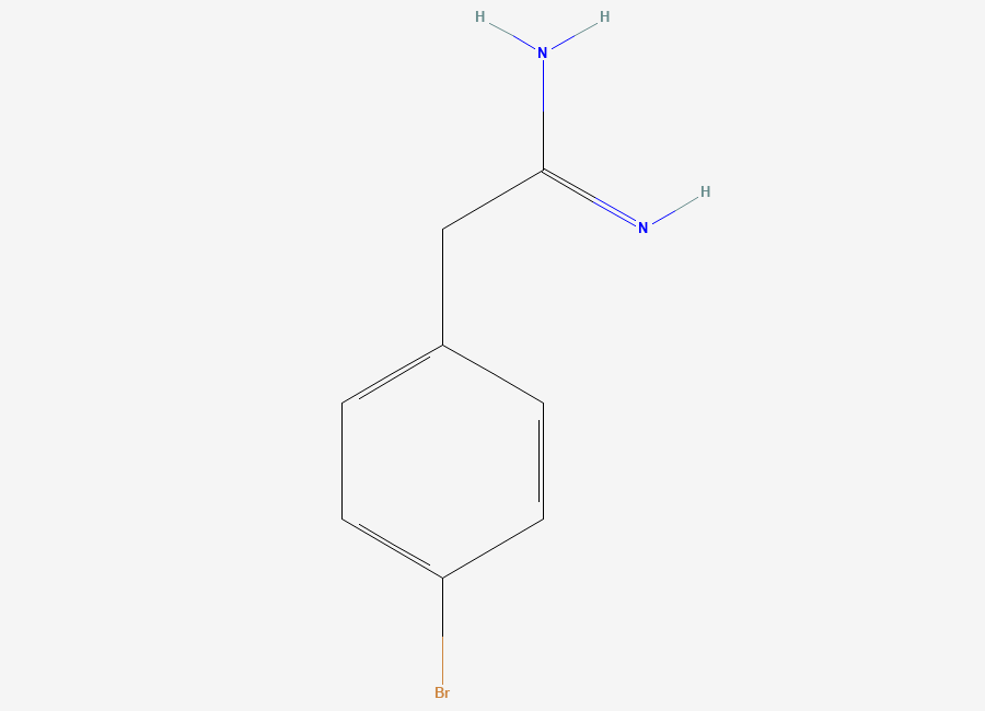 Two-dimensional chemical structure of 2(4-Bromo-phenyl)-acetamidine