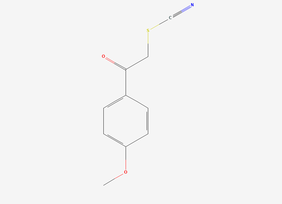 Two-dimensional chemical structure of 2-(4-Methoxyphenyl)-2-oxoethyl thiocyanate