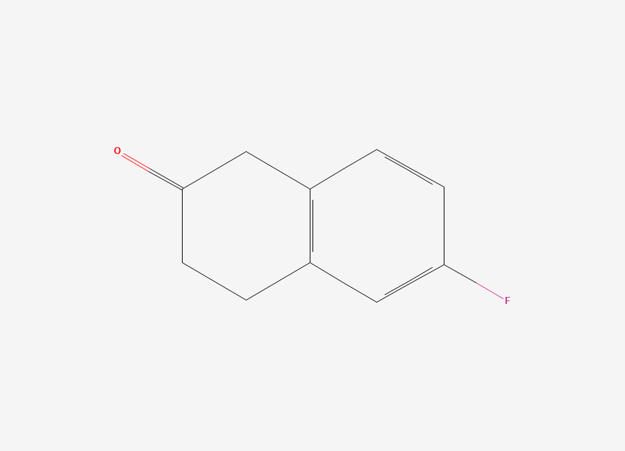 Two-dimensional chemical structure of 6-Fluoro-1,2,3,4-tetrahydronaphthalen-2-one
