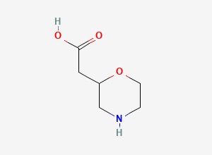 Two-dimensional chemical structure of 2-Morpholineacetic acid