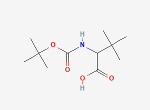 Two-dimensional chemical structure of 2-{[(Tert-butoxy)carbonyl]amino}-3,3-dimethylbutanoic acid