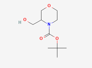 Two-dimensional chemical structure of Tert-butyl 3-(hydroxymethyl)morpholine-4-carboxylate