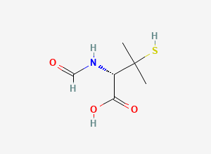 Two-dimensional chemical structure of Piperacillin EP Impurity I /N-formylpenicillamine, CAS 13833-89-1