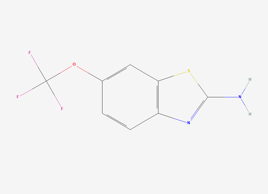 Two-dimensional chemical structure of Riluzole, CAS 1744-22-5