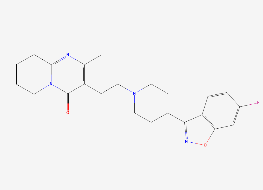 Two-dimensional chemical structure of Risperidone, CAS 106266-06-2