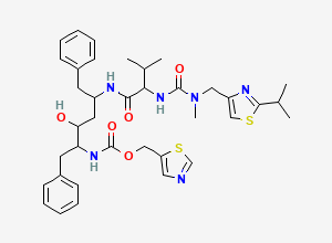 Two-dimensional chemical structure of Ritonavir EP Impurity O/ Ritonavir 3-Epimer/ Ritonavir BP Impurity O, CAS 1414933-81-5