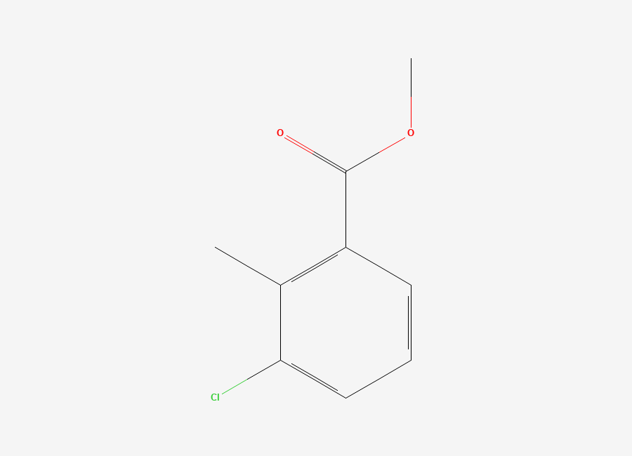 Two-dimensional chemical structure of Methyl 3-chloro-2-methylbenzoate