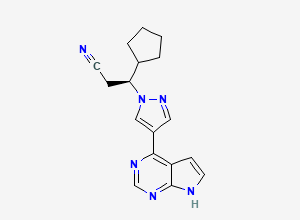 Two-dimensional chemical structure of Ruxolitinib Impurity A, CAS 941685-37-6