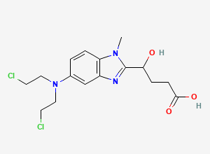 Two-dimensional chemical structure of gamma-Hydroxy bendamustine, CAS 1138238-08-0