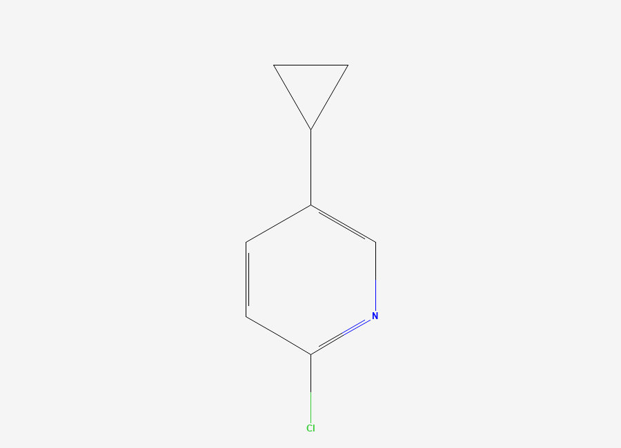 Two-dimensional chemical structure of 2-Chloro-5-cyclopropylpyridine