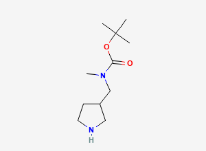 Two-dimensional chemical structure of tert-butyl N-methyl-N-(pyrrolidin-3-ylmethyl)carbamate