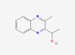Two-dimensional chemical structure of 1-(3-Methylquinoxalin-2-YL)ethanol, CAS 104217-24-5