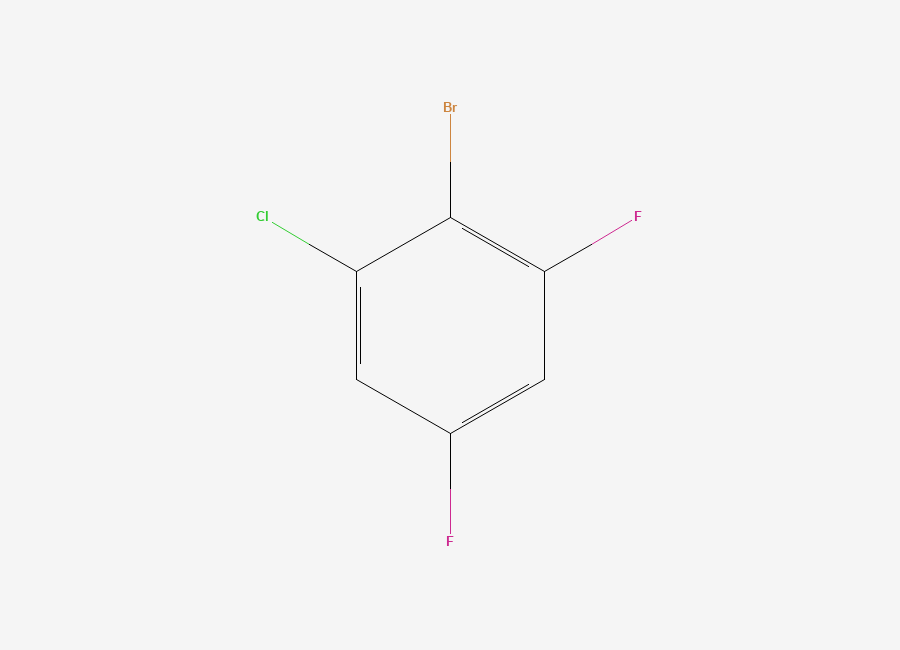 Two-dimensional chemical structure of 2-Bromo-1-chloro-3,5-difluorobenzene